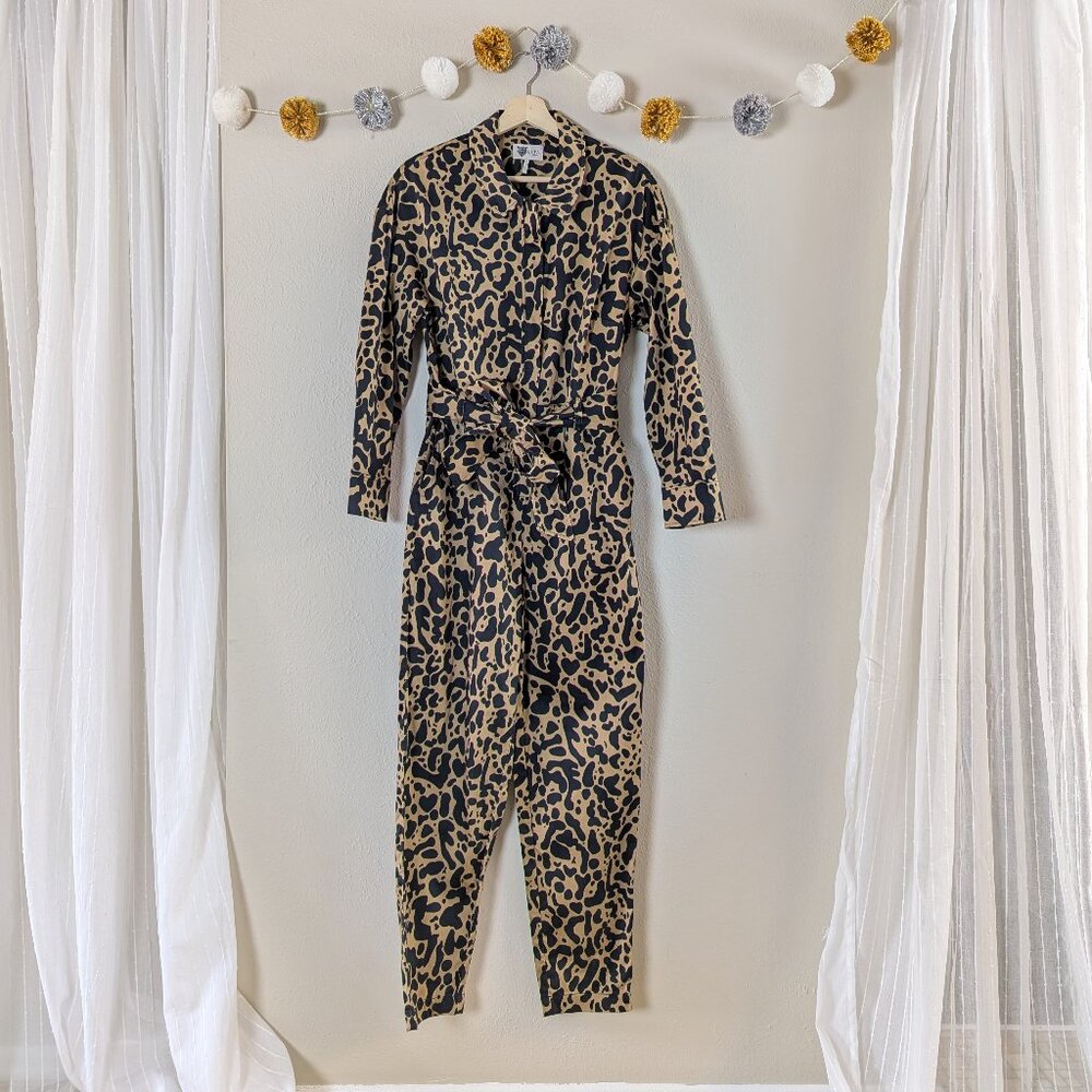 LITA by Ciara Animal Print Utility Jumpsuit - Medium